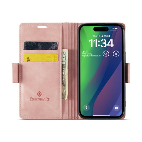 iPhone 15 Pale Pink - MagSafe Book Case