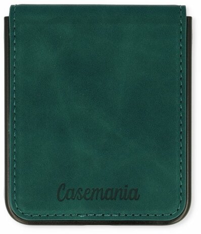 Samsung Z Flip 4 Emerald Green - Kunstlederen Back Cover