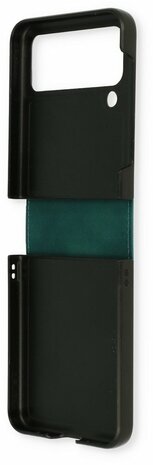 Samsung Z Flip 4 Emerald Green - Kunstlederen Back Cover