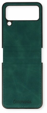 Samsung Z Flip 4 Emerald Green - Kunstlederen Back Cover
