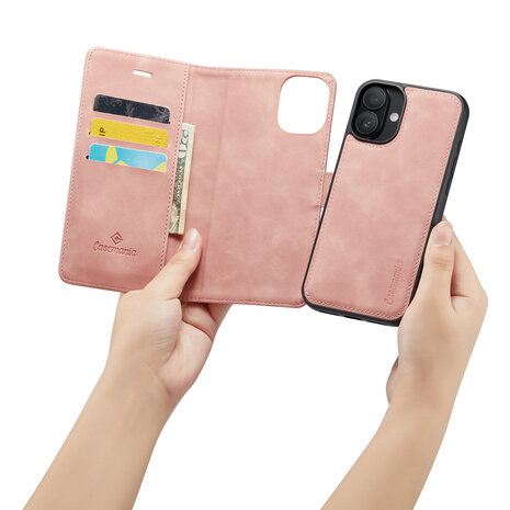 iPhone 16 Plus - Pale Pink - 2 in 1 Book Case