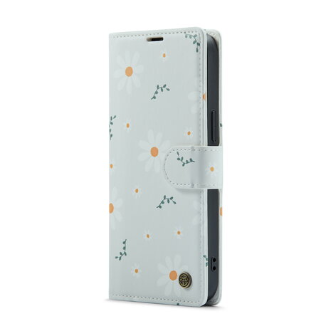 iPhone 14 Pro met Madeliefje Print - Book Case