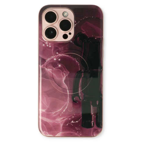 iPhone 14 Pro Rood - MagSafe TPU Marmer