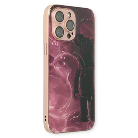 iPhone 14 Pro Rood - MagSafe TPU Marmer