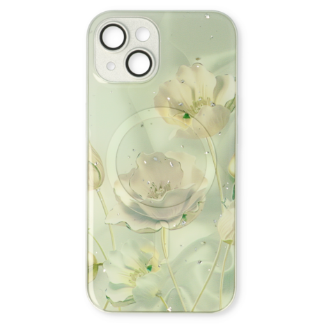 iPhone 14 Groen - MagSafe TPU Marmer