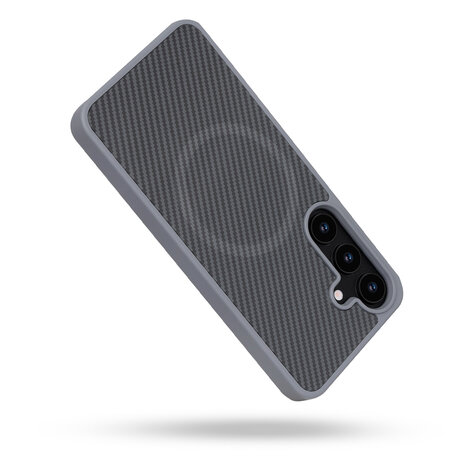 Samsung S25 Plus - Grijs - Carbon MagSafe Back Cover