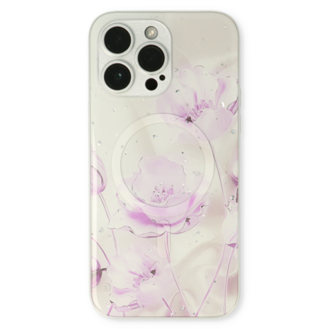 iPhone 14 Pro Paars - MagSafe TPU Marmer