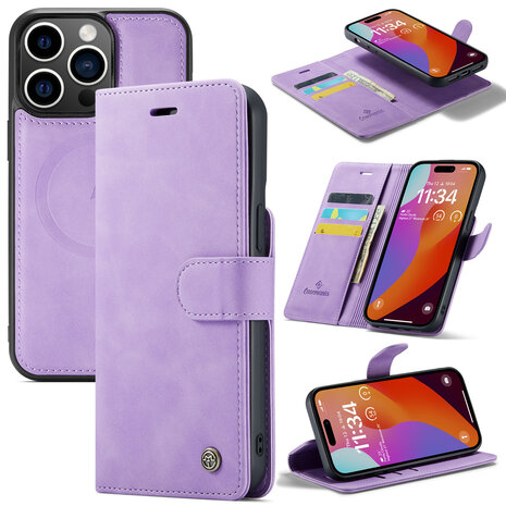 iPhone 14 Bright Lila - 2 in 1 MagSafe Book Case
