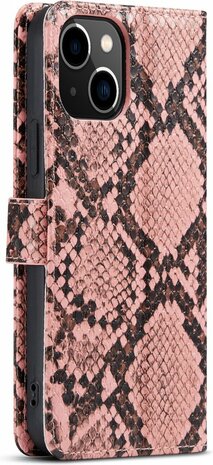 iPhone 13 Mini Roze - Slangen Book Case
