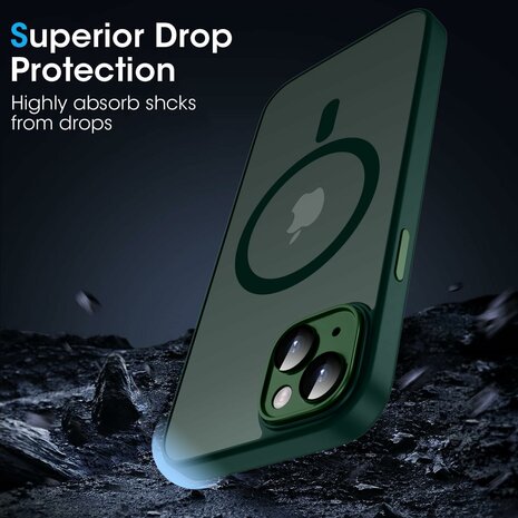 iPhone 15 - Groen - Matte Armor - Geschikt voor MagSafe