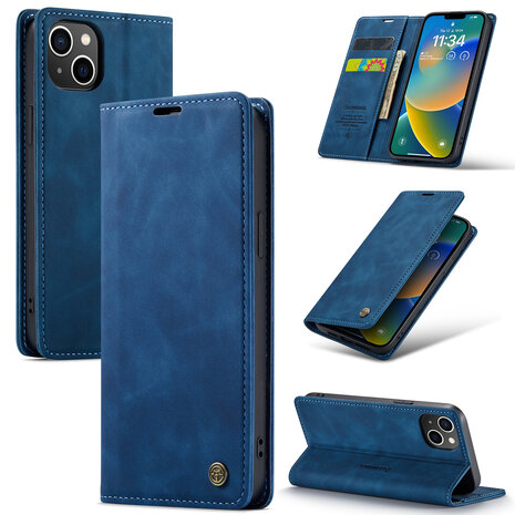 iPhone 15 Navy Blue - Book Case