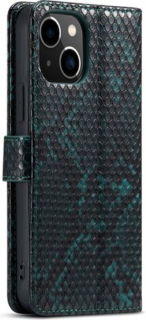 iPhone 13 Groen - Slangen Book Case