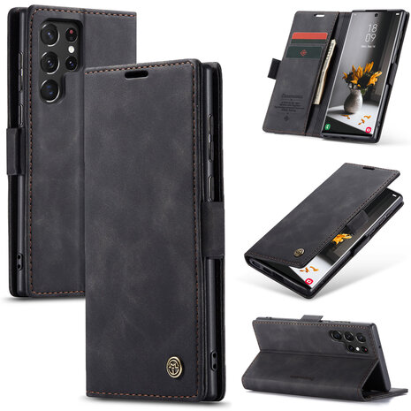 Samsung S24 Ultra Charcoal Gray - Book Case