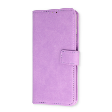 iPhone 15 - Book Case &amp; Privacy Glas - Paars