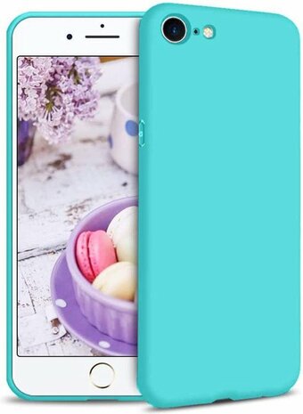 iPhone SE 2022-2020 - Back Cover &amp; Glas - Turquoise