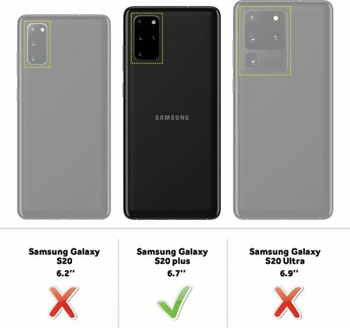 Samsung S20 Plus - Clear View Case - Blauw
