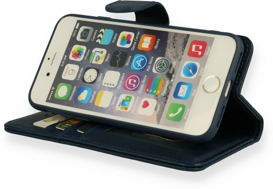 iPhone SE 2022-2020 - HQ Book Case &amp; Glas - Donker Blauw