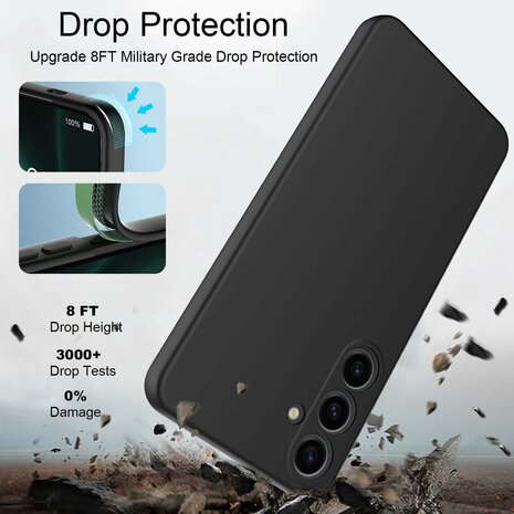 Samsung S25 - TPU Back Cover &amp; 2x Glas - Zwart
