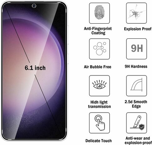 Samsung S25 - TPU Back Cover &amp; 2x Glas - Zwart