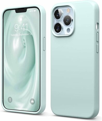iPhone 13 Pro - Siliconen Back Cover - Turquoise