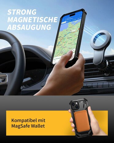 iPhone 15 Plus - Groen - Kickstand - Geschikt voor MagSafe