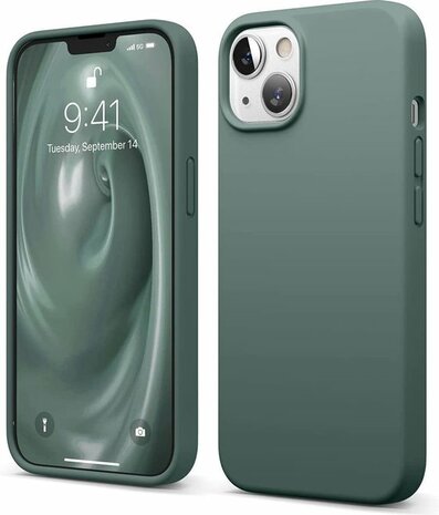iPhone 13 - Back Cover &amp; 2X Full Glas - Groen