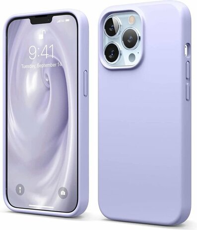 iPhone 13 Pro - Siliconen Back Cover - Paars