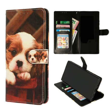 iPhone 5, 5s &amp; SE - Book Case - Puppy