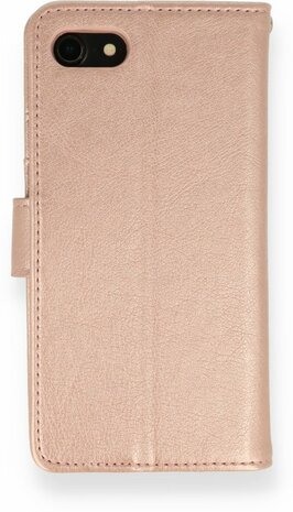 iPhone SE 2022-2020 - HQ Book Case &amp; Glas - Rosegoud
