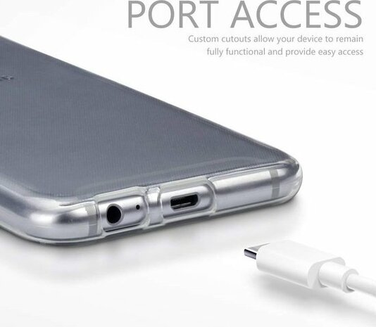 Samsung A6 Plus - Siliconen Back Cover - Transparant