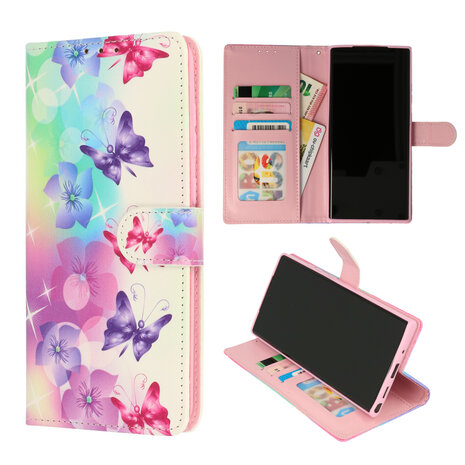 Samsung A15 - Bloemen &amp; Vlinders - Book Case