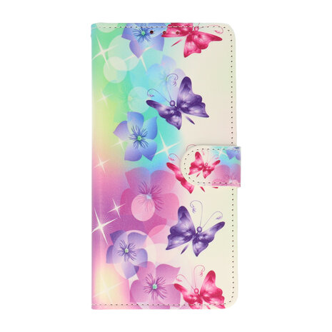 Samsung A15 - Bloemen &amp; Vlinders - Book Case