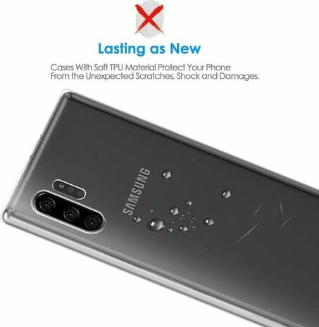 Samsung Note 10 Plus - Siliconen Back Cover - Transparant