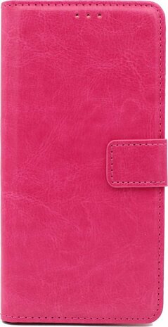 iPhone 12 Pro Max - Book Case &amp; Full Glas - Roze