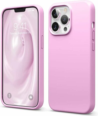iPhone 13 Pro - Siliconen Back Cover - Roze