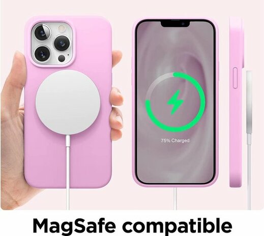 iPhone 13 Pro - Siliconen Back Cover - Roze