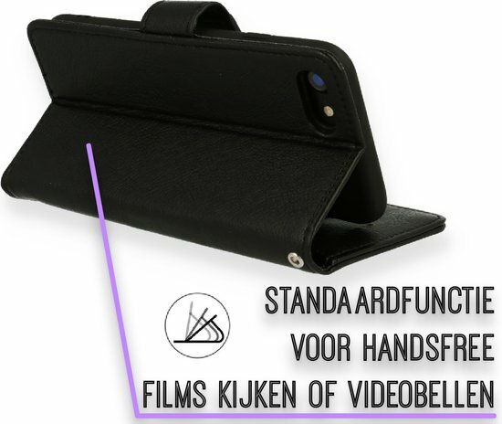 iPhone SE 2022 &amp; SE 2020 Zwart - HQ Book Case