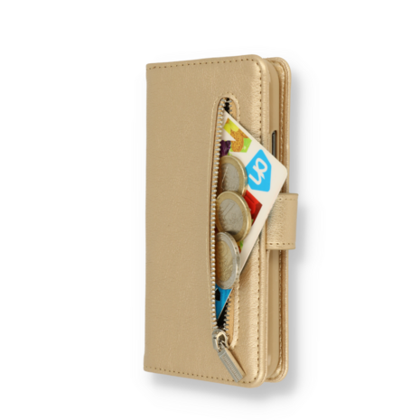 iPhone 15 Goud - Book Case met Rits