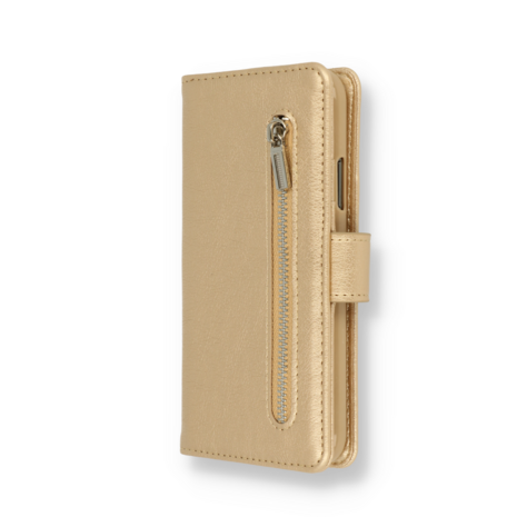iPhone 15 Goud - Book Case met Rits