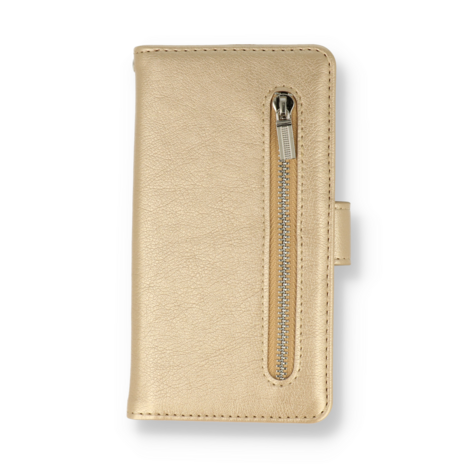 iPhone 15 Goud - Book Case met Rits