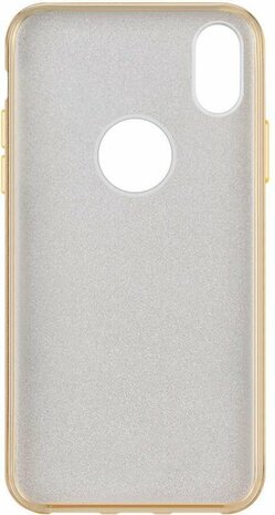 iPhone XS Max - Glitter Back Cover - Goud