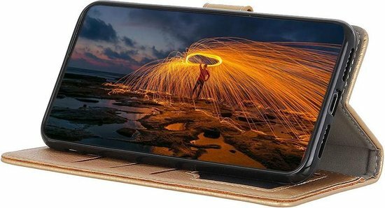 iPhone SE 2022-2020 - HQ Book Case &amp; Glas - Goud