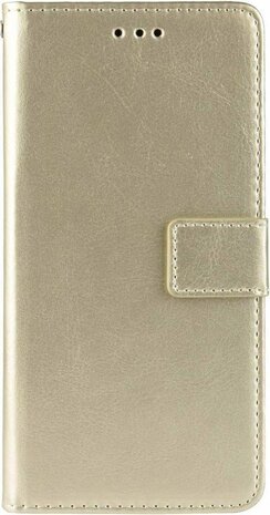iPhone SE 2022-2020 - HQ Book Case &amp; Glas - Goud