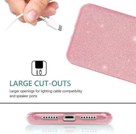 Samsung A35 - Glitter Back Cover - Roze