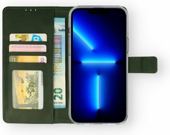 iPhone 11 - Book Case &amp; Glas - Groen