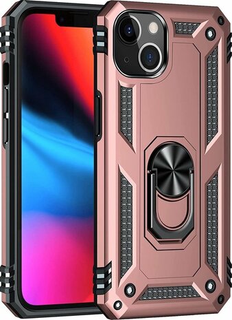 iPhone 13 Mini Rosegoud - Armor met Kickstand Ring