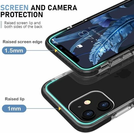 iPhone 11 Zwart - Gel Armor Back Cover