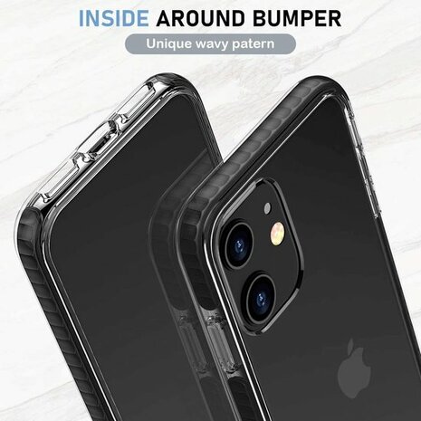 iPhone 11 Zwart - Gel Armor Back Cover