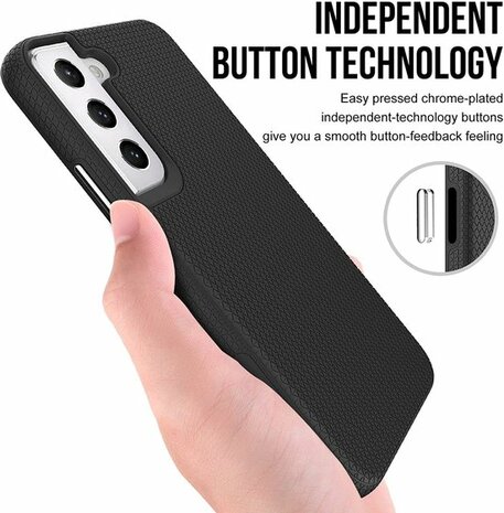 Samsung S22 Zwart - Anti Slip Matte Armor