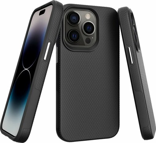 iPhone 14 Pro Zwart - Anti Slip Matte Armor